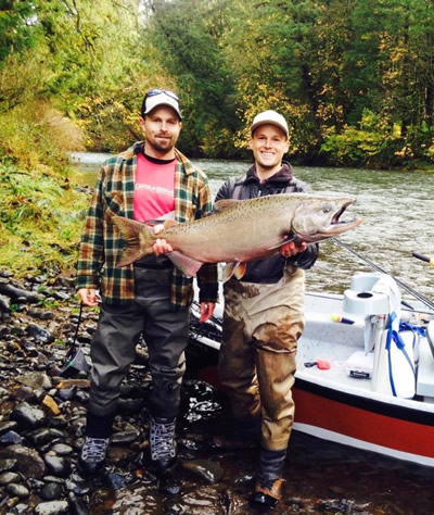 guided trask river fishing trips for trask river fall chinook salmon